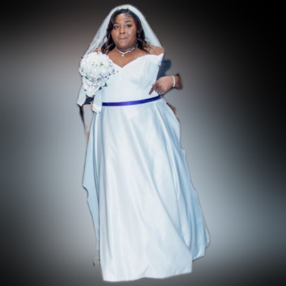 Off Shoulder Plus-Sized Wedding Gown